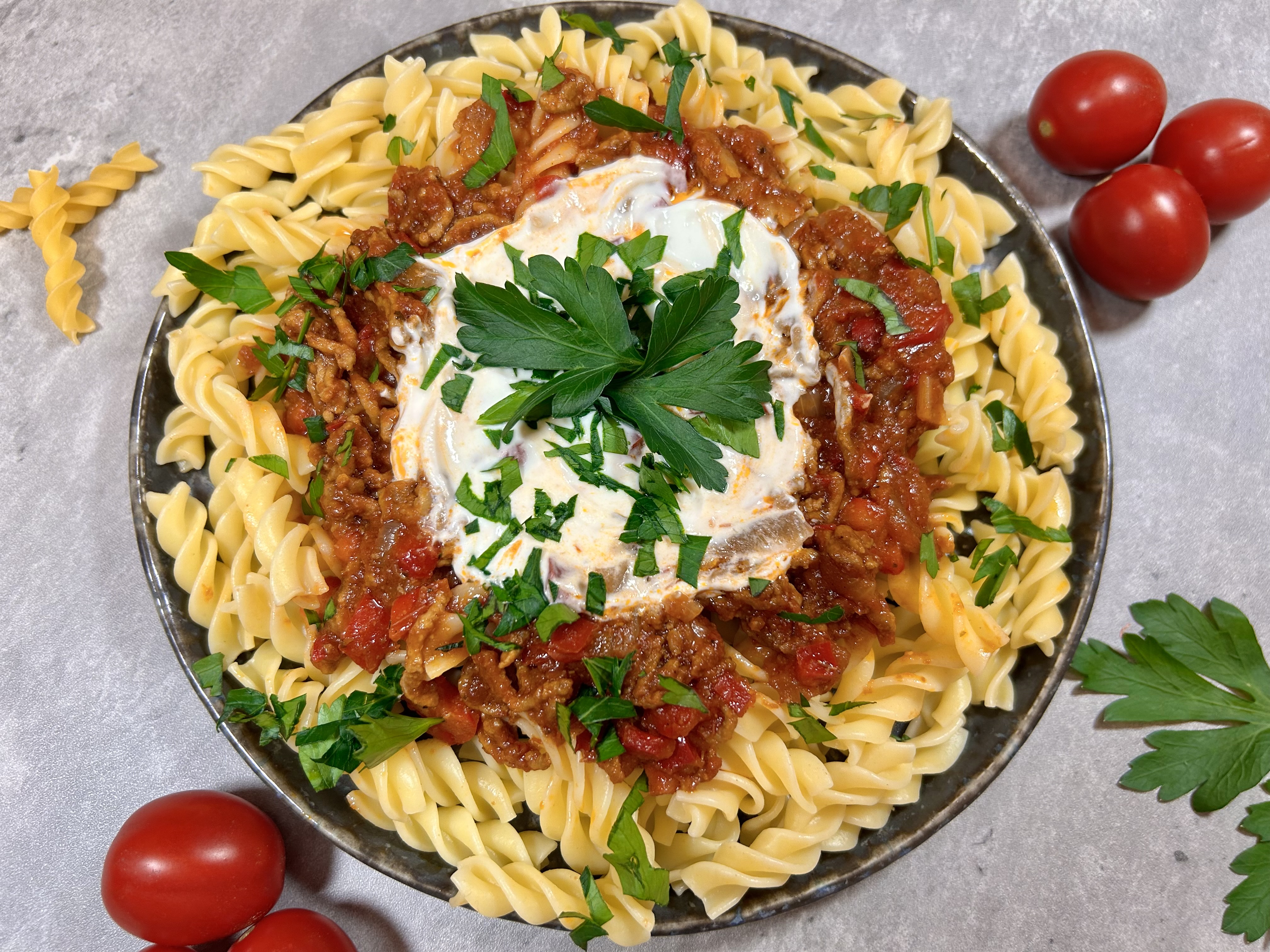 Türkische Pasta mit Joghurt