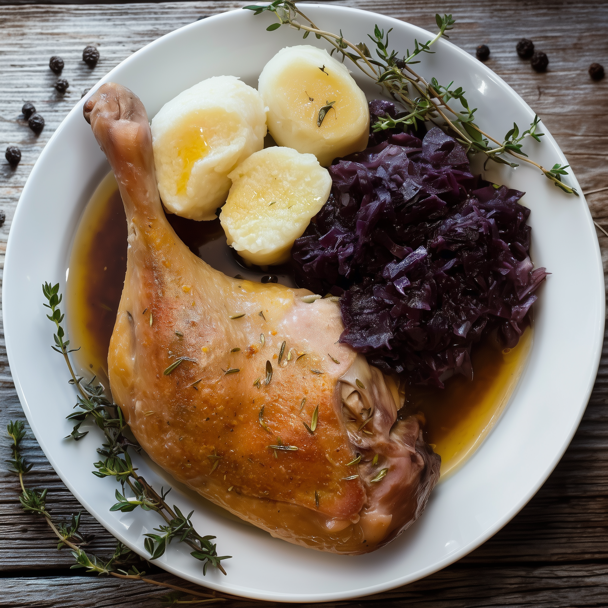 Geschmorte Gänsekeulen