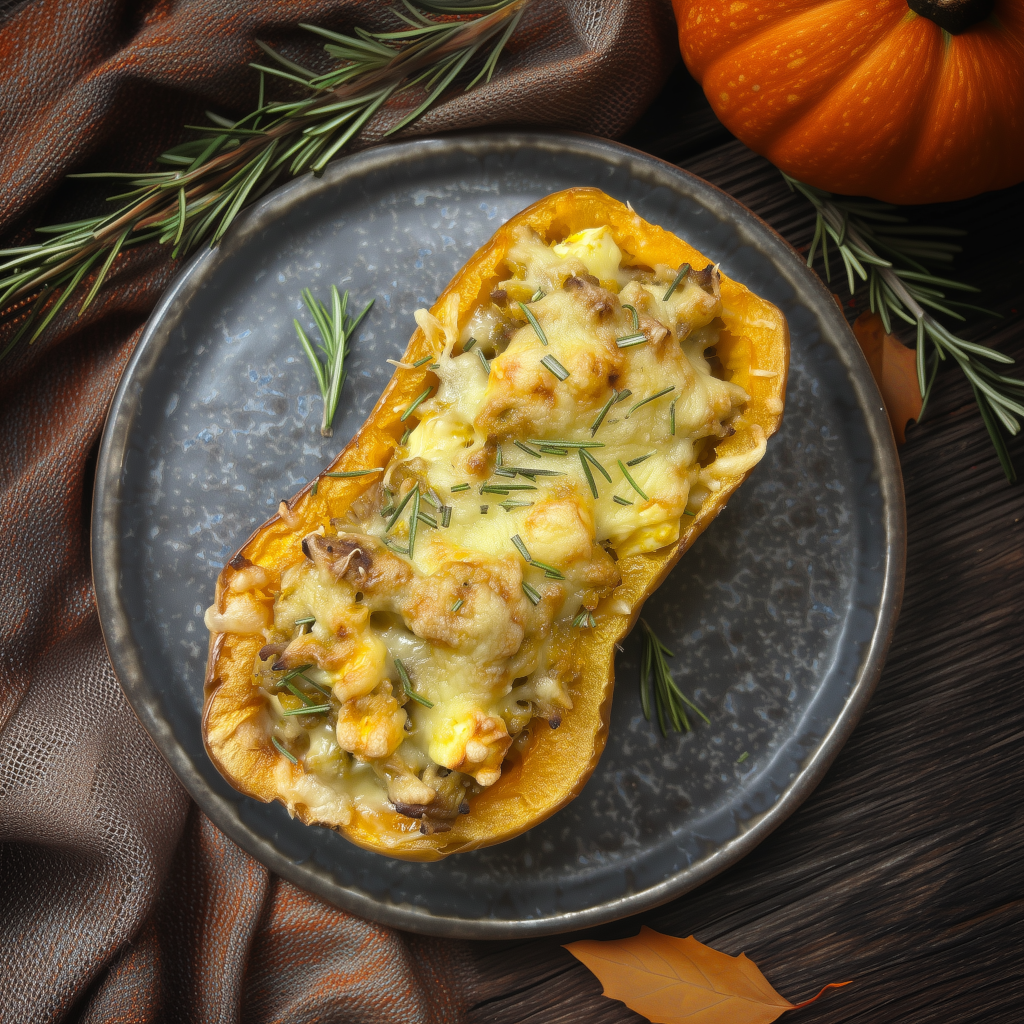 Gefüllter Butternut mit Feta